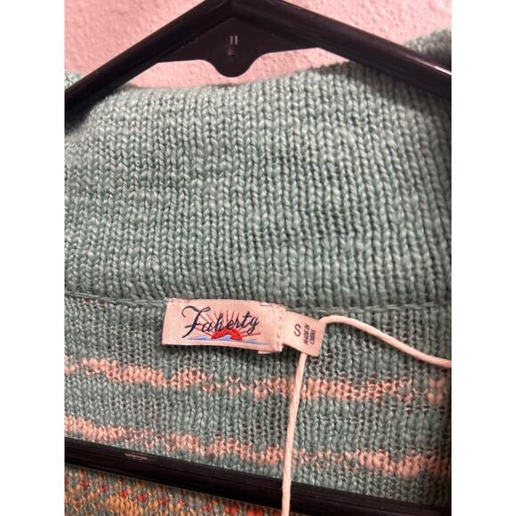 NWT FAHERTY Palm Isle 100% Organic Cotton Cardigan sweater size Small MSRP $298 - Picture 3 of 11